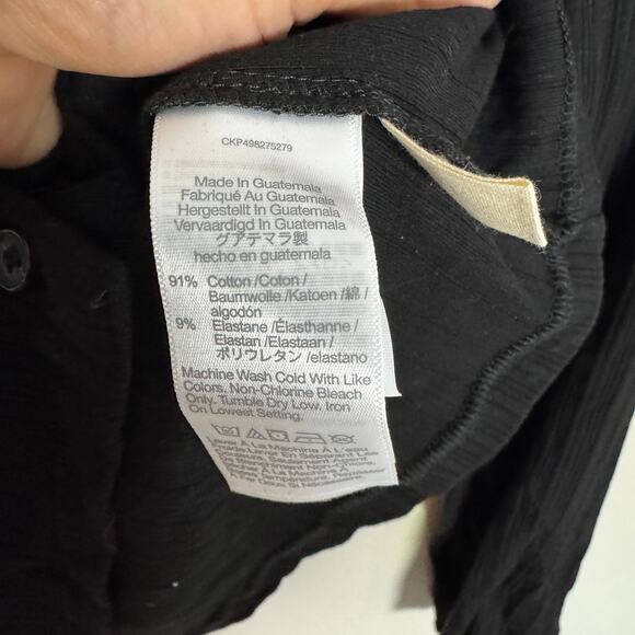 Madewell Flared-Sleeve Cardigan WMNS S Black Button Up Crew Neck Ribbed Stretch - Picture 6 of 7